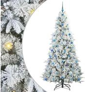 vidaXL K&uuml;nstlicher Weihnachtsbaum K&uuml;nstlicher klappbarer Weihnachtsbaum Wei&szlig;...
