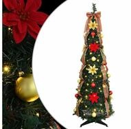 vidaXL LED Baum K&uuml;nstlicher Weihnachtsbaum mit 100 LEDs Gr&uuml;n 155 cm PVC