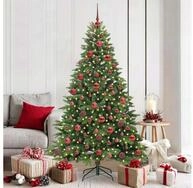 vidaXL K&uuml;nstlicher Weihnachtsbaum, K&uuml;nstlicher Weihnachtsbaum mit 300 LEDs...