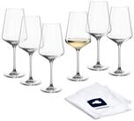 LEONARDO Wei&szlig;weinglas Gl&auml;ser-Set PUCCINI + Poliertuch, 7-teilig, 7-tlg.,