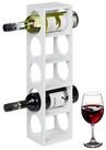 relaxdays Weinregal Bambus Weinregal in Wei&szlig;