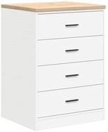 vidaXL Werkzeugschrank Garagen-Aufbewahrungsschrank Wei&szlig; 60x51x85 cm Massivholz