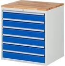 RAU Werkzeugschrank Rau Schubladenschrank Buche-Top und 6 x Schubl.-XL 6x120mm