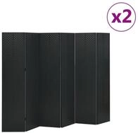 vidaXL Raumteiler 6-tlg. Raumteiler 2 Stk. Schwarz 240x180 cm Stahl, 2-tlg.