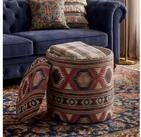 FINEBUY Stauraumhocker FB117695 Sitzhocker 45cm Mehrfarbig mit Stauraum...