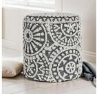 FINEBUY Stauraumhocker FB111622 Sitzhocker Aufbewahrungshocker Wolle rund 40 cm