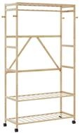 vidaXL Kleiderst&auml;nder Kleiderst&auml;nder mit Ablagen und Rollen 110x40x180 cm...