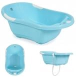 Moni Babybadewanne Babybadewanne Lilly, platzsparend mit Wasserablauf,...