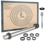 LuxusKollektion Teigroller Edelstahl Nudelholz Teigroller Antihaft 50x40cm...