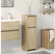 vidaXL Schrankmodule Badezimmerschrank Sonoma-Eiche 30x30x95 cm Holzwerkstoff