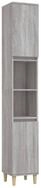 vidaXL Badkommode, Badschrank Grau Sonoma 30x30x190 cm Holzwerkstoff
