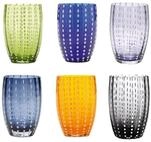 Zafferano Gl&auml;ser-Set Perle Handgemachtes Gl&auml;ser Set 6 St&uuml;ck - Farblich...