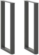 vidaXL Tischbein Bartischbeine U-Form 2 Stk. Anthrazit 50x(100-101) cm Stahl