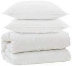 vidaXL Microfaserbettdecke + Kopfkissen, Decke mit Kissen mit Kissen 3 pcs Wei&szlig;