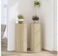 vidaXL Rankhilfe, Pflanzenst&auml;nder 2 Stk. Sonoma-Eiche 25x25x80 cm Holzwerkstoff