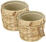 HMF Wasserhyazinthentopf Innovativer Blumentopf geflochten aus Wasserhyazinthe...