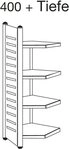 KERKMANN Regal Design-Regal M2 Eckfeld BXHxT 400x1800x400mm 4 B&ouml;den