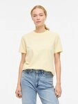 Vila Kurzarmshirt VINORA S/S T-SHIRT - NOOS Baumwollmischung, regular fit