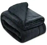 Wohndecke Sherpa Decke Wohndecke Kuscheldecke Anthrazit Alina, 220x240cm,...