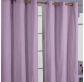 Homescapes Gardine Gardinen unifarben mauve 2er Set 137 x 117 cm