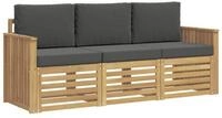 vidaXL Gartensofa Sofagarnituren Massivholz, 3 Teile