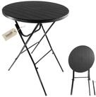 Lemodo Stehtisch klappbar 80x110 cm schwarz Holz-Optik, Kunststofftischplatte (1