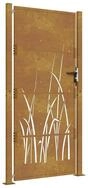 vidaXL Gartentor Gartentor 100x175 cm Cortenstahl Gras-Design