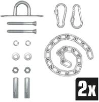 AMANKA Deckenhaken 2er Set Kette mit Deckenhaken - 50 cm Schwerlast