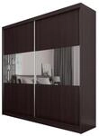 Masseno Schwebet&uuml;renschrank ROSALIA 200 cm Kleiderschrank rot mit Spiegel 2...