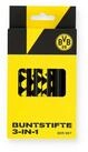 BVB Buntstift BVB Borussia Dortmund 3-in-1 Buntstifte/Wachsmaler 6er Set mit...