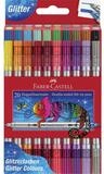 Faber-Castell Faserstift Doppelfasermaler Set mit Glitzereffekt 20 St&uuml;ck,