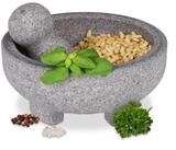 relaxdays M&ouml;rser mit St&ouml;&szlig;el aus Granit