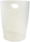 EXACOMPTA Papierkorb 8x Papierkorb ECOBIN, 15 Liter, Office - Frostwei&szlig; -...