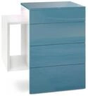 Vladon Nachttisch Queens (Nachttischschrank mit 2 Schubladen, und 1 seitlichem...