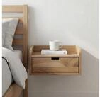 FINEBUY Nachttisch FB117148 Nachttisch f&uuml;r Wandmontage 45x30cm Wandnachttisch