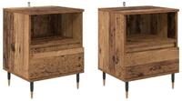 vidaXL Nachttisch Nachttisch 2 pcs Altholz 40 x 35 x 50 cm Holzwerkstoff (2-St)