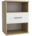 Masseno Nachttisch NOCTA 48 cm Nachtschrank mit 1 Schubladen Eiche Sonoma braun...