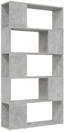 vidaXL B&uuml;cherregal, Buchregal Raumteiler Betongrau 80x24x155 cm Holzwerkstoff