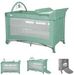 Lorelli Baby-Reisebett Reisebett Torino plus 2 Ebenen, Wickelauflage Spielbogen