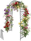relaxdays Rosenbogen Schwarzer Rosenbogen aus Metall