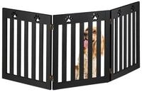 relaxdays Hundegitter 3-teiliges Hundeabsperrgitter Pfoten (1 St), schwarz