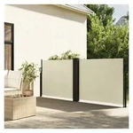 furnicato Markise Ausziehbare Seitenmarkise 120 x 600 cm Creme wei&szlig; 600 cm x 1...