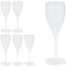 relaxdays Sektglas Sektgl&auml;ser Kunststoff 6er Set, Kunststoff
