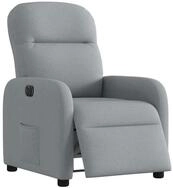 vidaXL Sessel Relaxsessel Elektrisch Hellgrau Stoff (1-St)