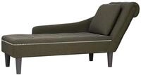 vidaXL Chaiselongue Chaiselongue mit Kissen & Rechter Armlehne Armeegr&uuml;n...