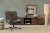 WOOOD Drehsessel Milaro mit Fling-Melange-Bezug und Drehmechanismus B75 x T94 x...