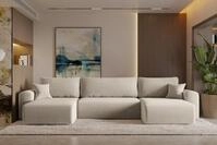 Kaiser M&ouml;bel Ecksofa mit schlaffunktion und bettkasten, Sofa U-form, Couch...