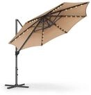 SONGMICS Sonnenschirm, Ampelschirm, &empty;300cm, mit/ohne 28 Solar-LED-Leuchten, um