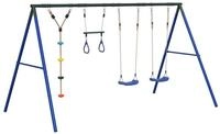 vidaXL Spielturm Schaukel-Set mit Schaukelsitzen Trapez und Kletterschaukel