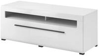 Masseno Lowboard TULLIA 140 cm TV-Schrank mit 2 Schubladen Wei&szlig;